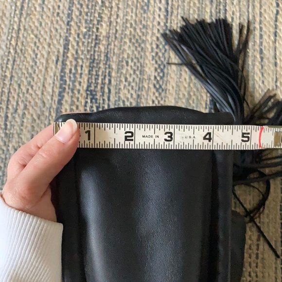 ✨SOLD✨ All Saints Black Leather purse with Tassels - Picture 7 of 16